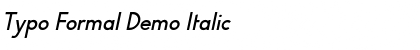 Typo Formal Demo Italic Font