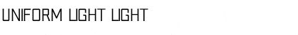 Uniform Light Font