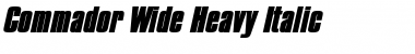 Commador Wide Heavy Font