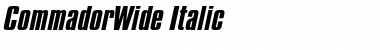 CommadorWide Italic Font