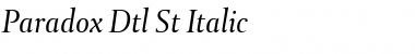 Paradox Dtl St Italic Font