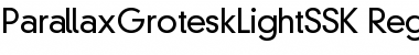 ParallaxGroteskLightSSK Font