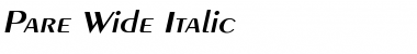 Pare Wide Italic