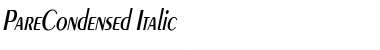 PareCondensed Italic