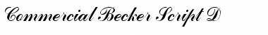 Commercial Becker Script D Regular Font