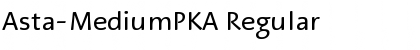 Asta-MediumPKA Regular Font