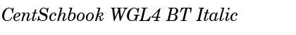CentSchbook WGL4 BT Italic Font