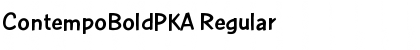ContempoBoldPKA Regular Font