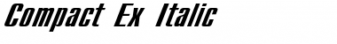 Compact Ex Italic Font