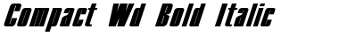 Compact Wd Bold Italic Font