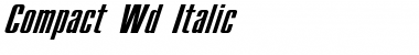 Compact Wd Italic Font