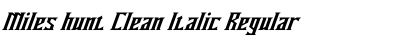 Miles hunt Clean Italic Font