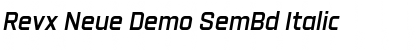 Revx Neue Demo SemBd Italic Font