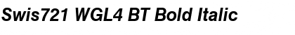 Swis721 WGL4 BT Bold Italic Font