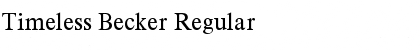 Timeless Becker Regular Font