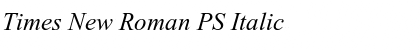 Times New Roman PS Italic Font