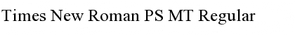 Times New Roman PS MT Regular Font