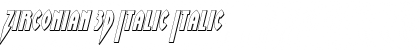 Zirconian 3D Italic Italic Font