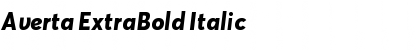 Averta ExtraBold Italic Font