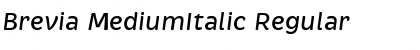 Brevia MediumItalic Font
