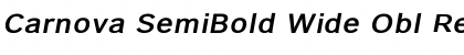Carnova SemiBold Wide Obl Font