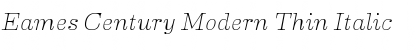 Eames Century Modern Thin Italic Font