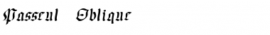 Passeul Oblique Font