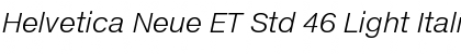 Helvetica Neue ET Std Font