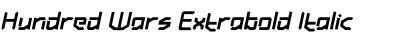 Hundred Wars Extrabold Italic Font