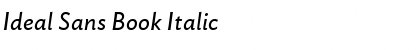 Ideal Sans Book Italic