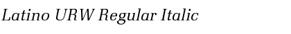 Latino URW Regular Italic