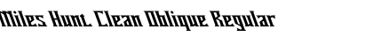 Miles Hunt Clean Oblique Regular Font