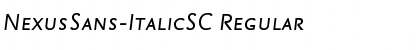 NexusSans-ItalicSC Font