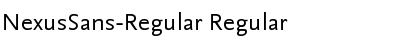 NexusSans-Regular Regular Font