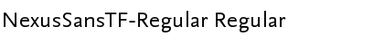 NexusSansTF-Regular Font