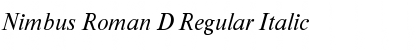 Nimbus Roman D Regular Italic Font
