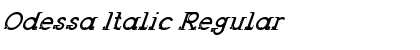 Odessa Italic Regular Font