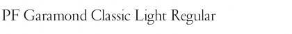 PF Garamond Classic Light Font