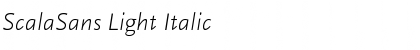 ScalaSans Light Italic Font