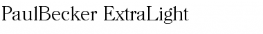 PaulBecker-ExtraLight Regular Font