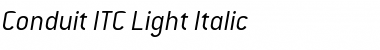Conduit ITC Light Italic