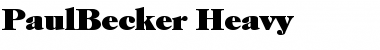 PaulBecker-Heavy Font