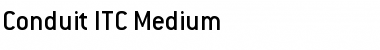 Conduit ITC Medium Font