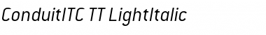 ConduitITC TT LightItalic Font