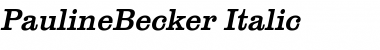PaulineBecker Italic Font