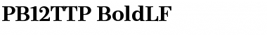 PB12TTP-BoldLF Font