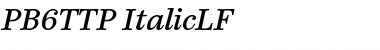 PB6TTP-ItalicLF Font