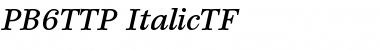 PB6TTP-ItalicTF Font