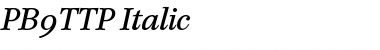 PB9TTP-Italic Font