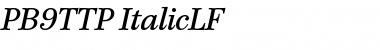 PB9TTP-ItalicLF Font